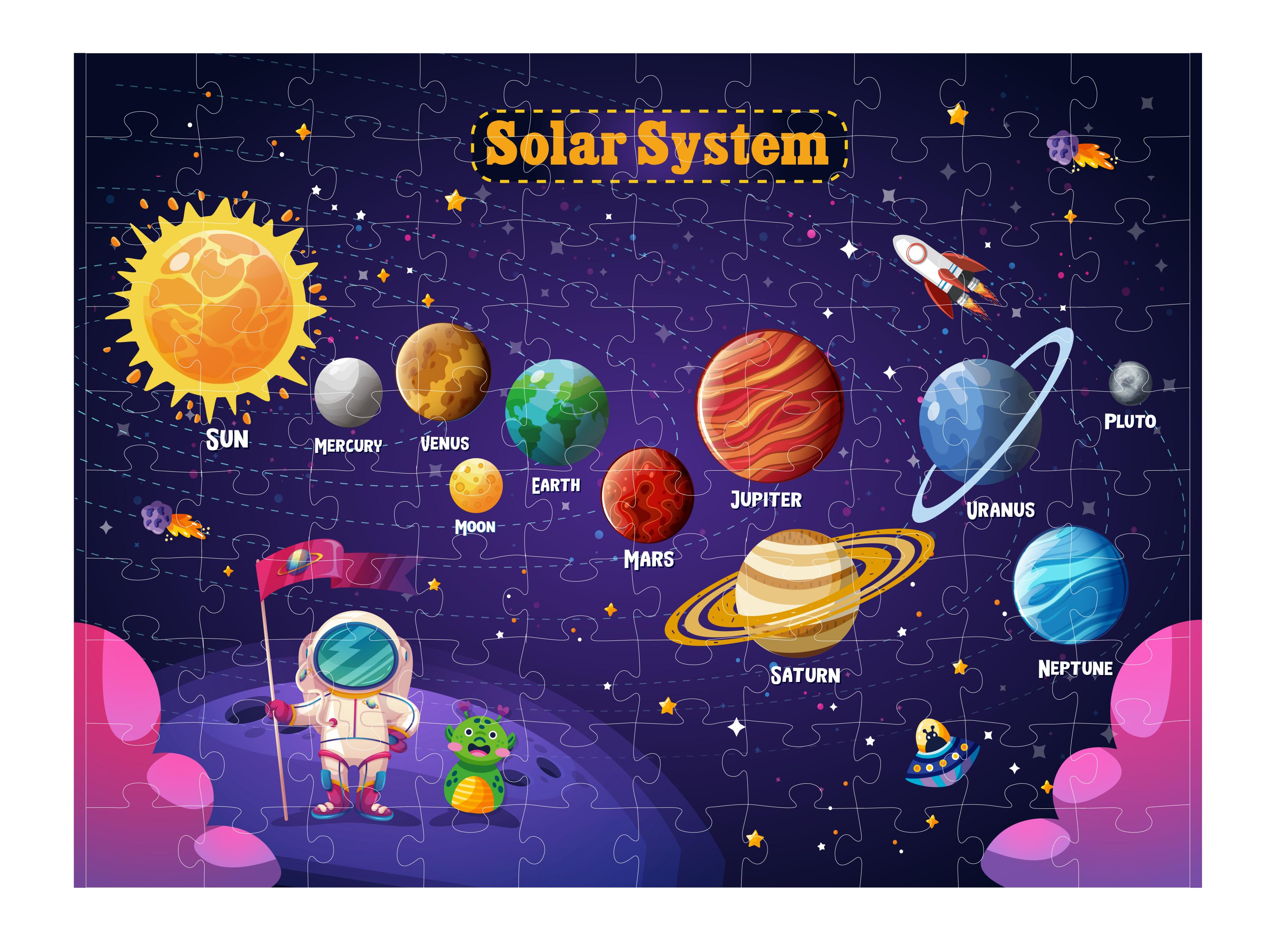 玩育能100pcs太阳系拼图