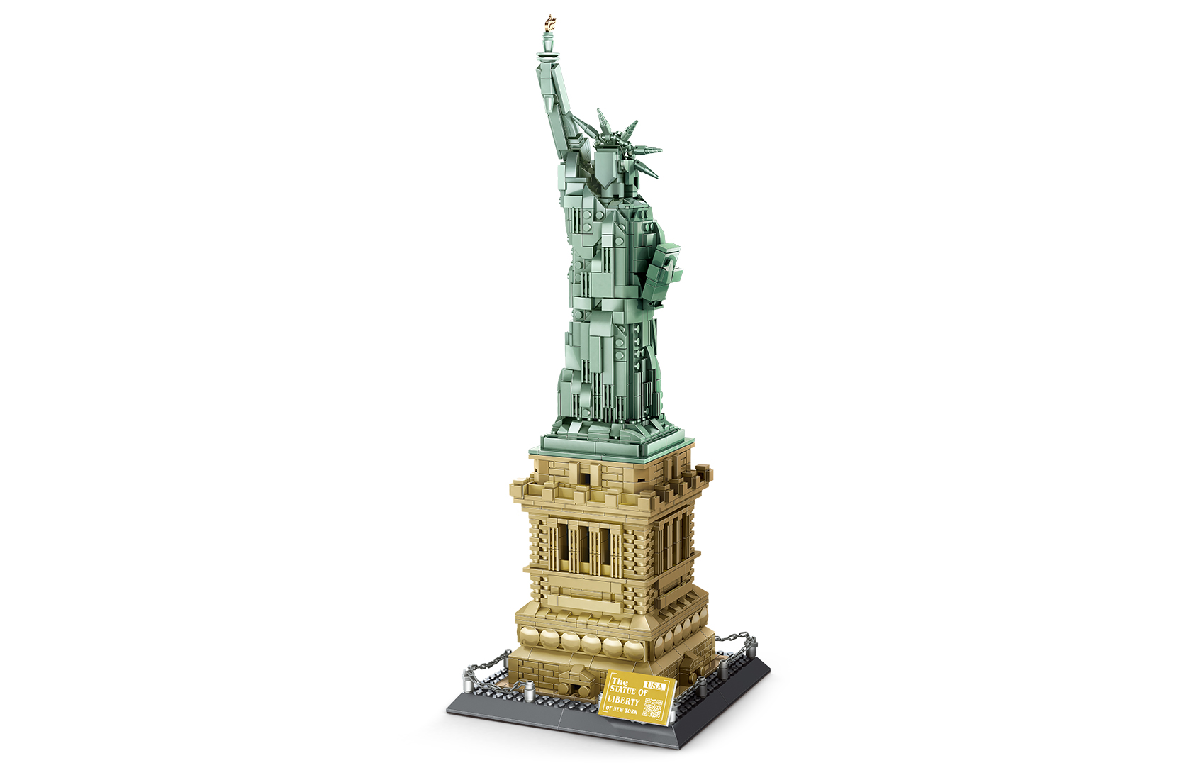 万格美国纽约自由女神像积木