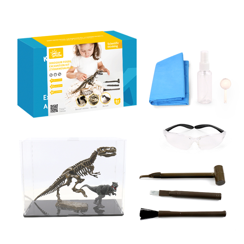 玩育能霸王恐龙考古送收藏盒
